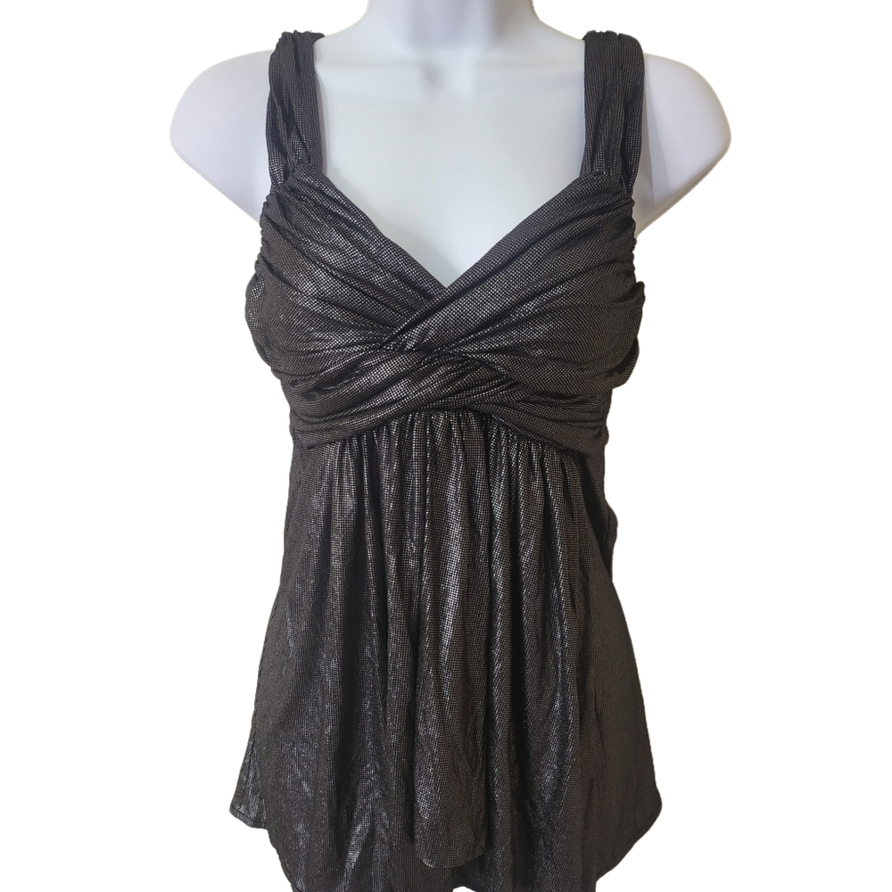 Y2K Metallic Baybydoll Express Top